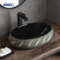 MWD Stylish Ceramic Vessel Sink - 600x400mm Bathroom Countertop Basin
