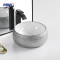 Electroplated Ceramic Vessel Sink - Round Gold/Silver Basin with Anti-Slip Base | MWD Modern Bathroom Vanity Bowl
