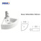 MWD Modern Ceramic Corner Sink for Small Bathrooms – Space-Saving Wall-Hung Basin with Glossy Finish, Easy to Clean & Durable