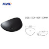 MWD Black Asymmetrical Vessel Sink | Handcrafted Art Basin for Modern Vanity & Luxury Bathrooms