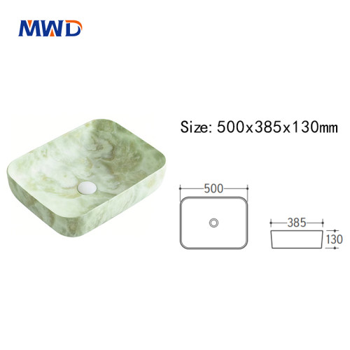 MWD Luxury Above Counter Bathroom Sink - Modern Minimalist Vessel Basin for Spa-Like Bathrooms