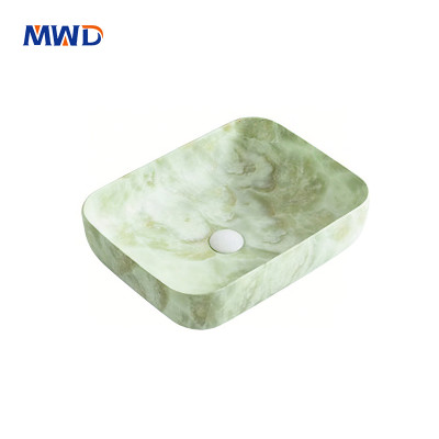 MWD Luxury Above Counter Bathroom Sink - Modern Minimalist Vessel Basin for Spa-Like Bathrooms