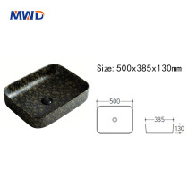 MWD Luxury Above Counter Bathroom Sink - Modern Minimalist Vessel Basin for Spa-Like Bathrooms