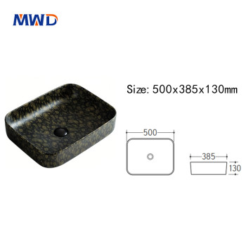 MWD Luxury Above Counter Bathroom Sink - Modern Minimalist Vessel Basin for Spa-Like Bathrooms
