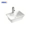 MWD Modern Square Ceramic Vessel Sink -  White Bathroom Countertop Basin for Vanity