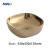 MWD Artistic Ceramic Vessel Sink Pair: Vintage Gold Pattern & Modern Wood Texture