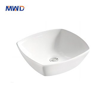 MWD Square Ceramic Countertop Basin - 420mm Modern Bathroom Sink