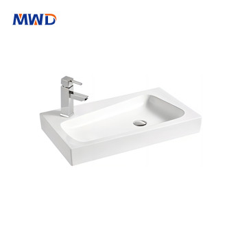 MWD Modern White Rectangular Vessel Sink 700x400mm | Ergonomic Design Bathroom Basin