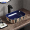 Handcrafted Ceramic Above Counter Basin | Artisan Texture Bathroom Sink | MWD 460x330x140mm