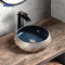 MWD Artisan Series Round Vessel Sink - Stone Vein / Textured Wood / Sparkle Blue Finishes - 430x430x130mm