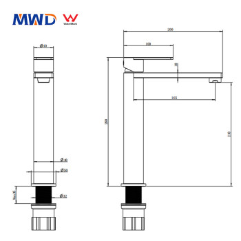 MWD Watermark Kitchen Tap | 100% Lead-Free 304 Stainless Steel | Ceramic Valve