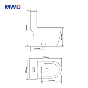 CUP-C Certified One-Piece Siphonic Flush Toilet | Easy-Clean