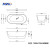 MWD Freestanding Acrylic Bathtub | 1600x750x580mm | Matte or Gloss Finish | Premium Original Acrylic