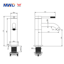 MWD Premium Watermark Certified Lead-Free Kitchen Faucet - 304 Stainless Steel Construction & Ceramic Disc Cartridge for Durable Leak-Free Performance