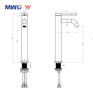 MWD Watermark Certified Lead-Free Kitchen Faucet - 304 Stainless Steel with Ceramic Disc Valve for Durability