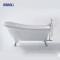 MWD Freestanding Acrylic Bathtub with Silver Legs - 1500mm or 1700mm Length - Right-Hand Tap Holes