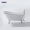 MWD Freestanding Acrylic Bathtub with Silver Legs - 1500mm or 1700mm Length - Right-Hand Tap Holes