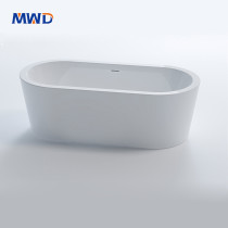 MWD Elliptical Freestanding Acrylic Bathtub - 1500mm to 1800mm Luxury Soaking Tub, Modern Design