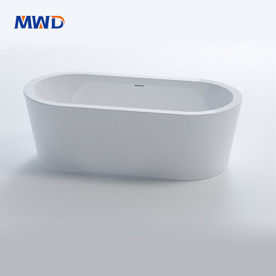 MWD Elliptical Freestanding Acrylic Bathtub - 1500mm to 1800mm Luxury Soaking Tub, Modern Design