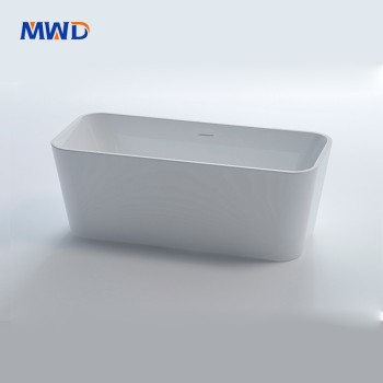 MWD Square Acrylic Freestanding Bathtub - Modern Design for Luxury Bathrooms (1500mm/1600mm/1700mm/1800mm)
