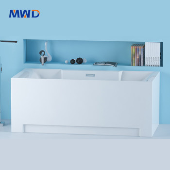 MWD Square Wall-Mounted Acrylic Freestanding Bathtub - 1700mm/1800mm Length, 800mm Width, 500mm Inner Depth