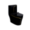 Modern black gold bathroom ceramic washdown one piece p-trap/s-trap color toilet bowl