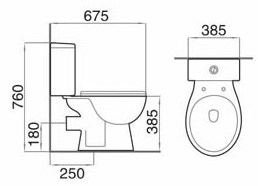 China wholesale sanitary ware two piece toilet p-trap washdown close couple toilet suite