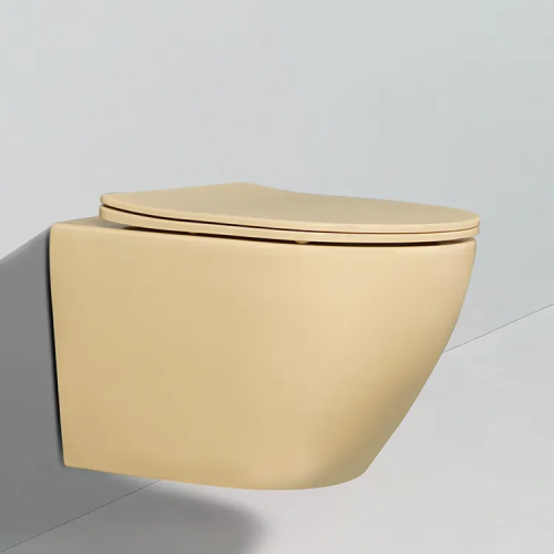 Artículos sanitarios WC de cerámica, inodoro sin reborde, inodoro montado en la pared con trampa P para baño