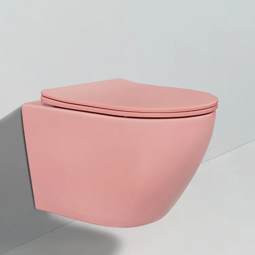 Artículos sanitarios WC de cerámica, inodoro sin reborde, inodoro montado en la pared con trampa P para baño