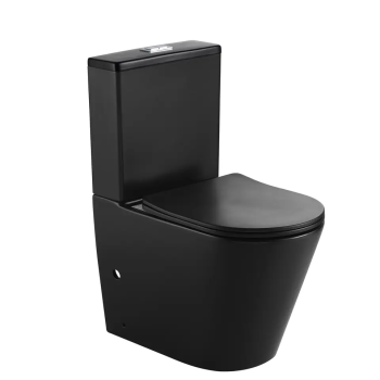 Sanitary Ware Watermark Black White Water Closet Bathroom Floor Mounted Two Piece Toilet