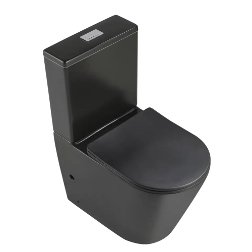 Sanitärkeramik Wasserzeichen Schwarz Weiß Wasserschrank Badezimmer Bodenmontierte zweiteilige Toilette