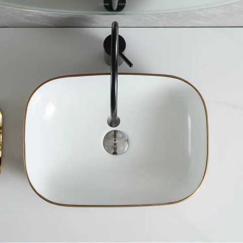 Сантехника для ванной комнаты, маленькая раковина, Золотая раковина, раковины с ручной росписью