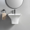 Chaozhou Manufacturer Direct Sale Ceramic Wash Basin Half Pedestal Bathroom Sink