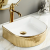 Luxus-Porzellan-Arbeitsplatte mit Goldrand, Lavabo-Waschbecken, Handwaschbecken, Kunstwaschbecken