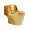 Electroplated s trap/p trap golden color water closet commode one piece gold toilet bowl