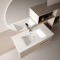 European Style board bathroom cabinet single sink vanity basin single bowl unit white