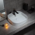 Luxus-Badezimmerschrank, Waschbecken, farbenfrohes, dekoriertes Keramik-Quadrat-Kunst-Handwaschbecken