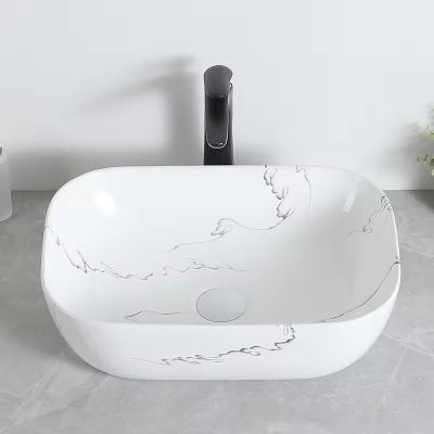 Bespoke Above Counter Bathroom Chinese Porcelain Restaurant Wash Stylish Basin