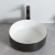 Künstler-Badezimmerwaschbecken mit runder Tischplatte, Keramik-Waschbecken in Schwarz und Weiß