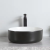 Künstler-Badezimmerwaschbecken mit runder Tischplatte, Keramik-Waschbecken in Schwarz und Weiß
