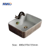 MWD Modern Nordic Ceramic Bathroom Sink – Stylish Tabletop Wash Basin for Hotels & Villas