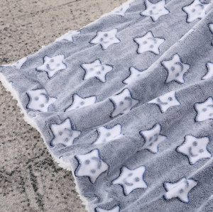 Мягкое и идеальное для кожи вязаное детское одеяло из искусственного меха Fancy Stars оптом