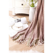 Wholesale Knitted Super Soft Recyclable Throw Blanket With Tassels From Chinese Supplier