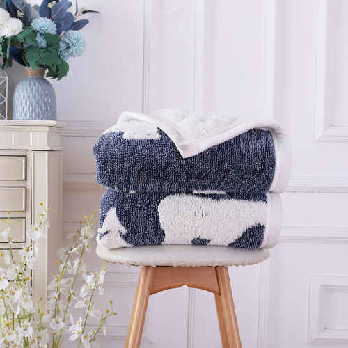 Couverture en gros tricot Chunky avec polaire Sherpa de l'usine chinoise