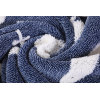 Короткое вязаное одеяло оптом с шерпа-флисом с китайской фабрики