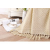 Wholesale Soft Sofa Bed Throw Couch Cover Knitted Blanket With Tassels