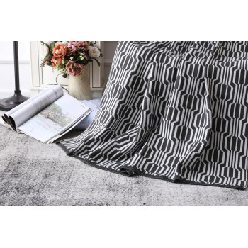 ODM Rivet Geometric Lantern Jacquard Reversible Knit Throw Blanket Wholesale