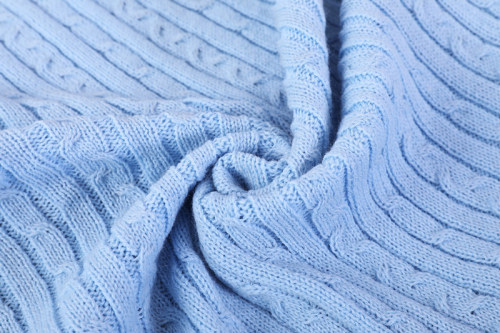 Оптовые 100% хлопковые кабельные трикотажные одеяла Super Soft от китайского поставщика