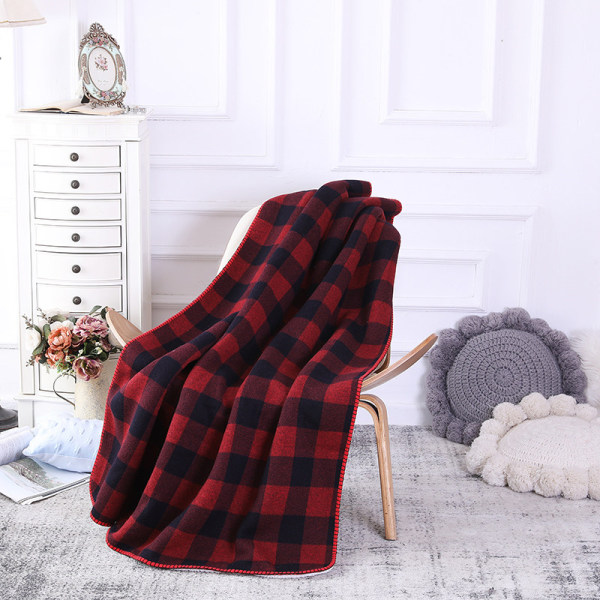 Wholesale All Season Soft Chunky Knit Blanket Quilt Throw with Sherpa Lining