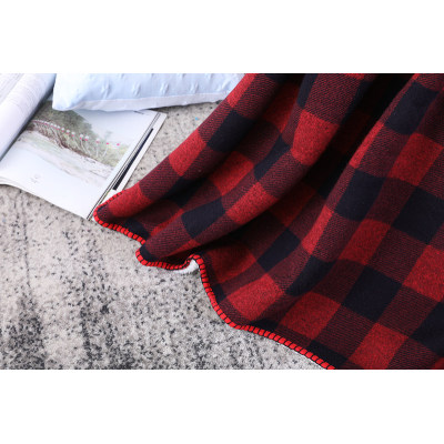 Wholesale All Season Soft Chunky Knit Blanket Quilt Throw with Sherpa Lining